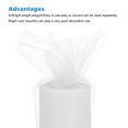 thumbnail image 3 of Unique Bargains 6 inch 50 Yards Tulle Ribbon Rolls Pastel Netting Fabric for Gift Wrapping Christmas Wedding, White, 3 of 5