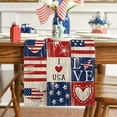 thumbnail image 4 of TopLLC Memorial Day Decorations,4Th of July Decorations, Patriotic Decorations Holiday Table Decoration With Traditional Color Linen Table runner, 4 of 6