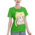 thumbnail image 2 of Women's Basic Short Sleeve T-Shirt Sailor Moon Q Edition Tsukiha, 2 of 6