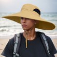 thumbnail image 2 of TIEVOSA Men's Sun Breathable Fisherman Hat for Outdoor Activities（Yellow）, 2 of 4