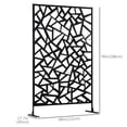 thumbnail image 3 of Outsunny Metal Privacy Screen W/ Expansion Screws Outdoor Divider, Irregular Fence, 3 of 9