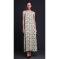 thumbnail image 3 of Bimba Rayon Floral Printed Spaghetti Strap Sleeveless Womens Cami Maxi Slip Swing Dress-Large, 3 of 4