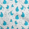 thumbnail image 1 of oneOone Rayon Medium Blue Fabric Kawai Sewing Craft Projects Fabric Prints By Yard 56 Inch Wide, 1 of 5
