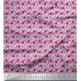 thumbnail image 1 of Soimoi Silk Fabric Leaves & Poppy Floral Print Fabric by Yard 42 Inch Wide, 1 of 6