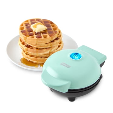 Dash Mini Gaufrier Pour Gaufres, Paninis, Pommes De Terre Râpées Et Autres Repas ou Collations Sur Le Pouce – Facile À Nettoyer, Surface Antiadhésive, Aqua