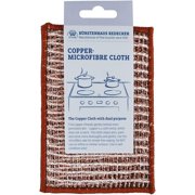 Redecker Dual Sided Copper and Microfiber Cleaning Cloth, 5-3/4 x 4 inches, Absorbent Microfiber Wipes Surfaces Clean, Machine Washable