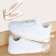 Plastic Shoe Rack - Adjustable Three-Tier Shoe organizer, Space-Saving Shoe Storage Frame, Dormitory & Closet organization, Clear, JKODE