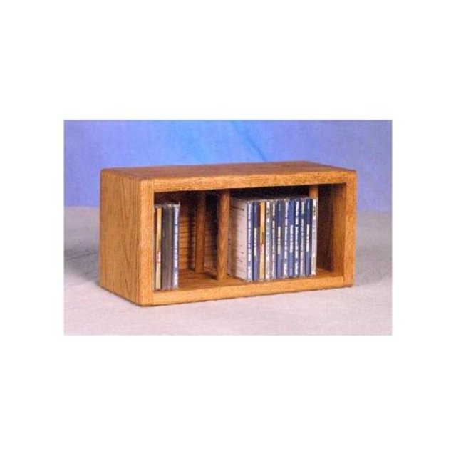 Wood Shed Solid Oak desktop or shelf CD Cabinet