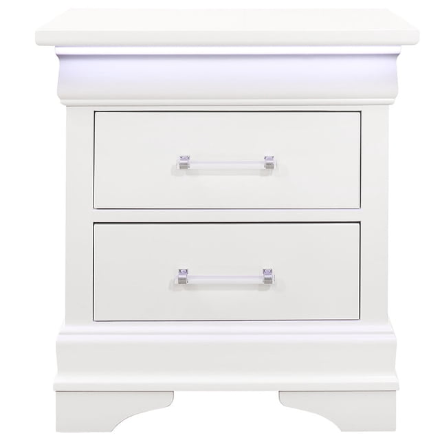 Global Furniture USA Charlie White Table de Nuit