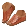 thumbnail image 1 of Sandales pour Femmes IUJSOY Sandales Compensées à Plateforme Confortables Motif Rétro à Enfiler Pantoufles d'Été, 1 of 5