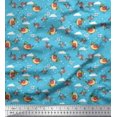 thumbnail image 1 of Soimoi Polyester Crepe Fabric Dot,Cloud & Bird Cartoon Fabric Prints by Yard 52 Inch Wide, 1 of 3