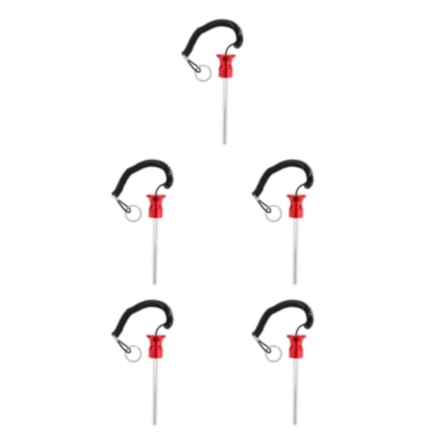 Dalazy Goupille Magnétique de Poids avec Corde de Traction Pièces de Rechange Rouge 8x125mm 5Set