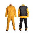 thumbnail image 4 of TISHITA Leather Welding Jacket Pants Suit Fire Resistant Anti Scald Welders Overalls XL, 4 of 8