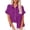 Purple#linen button down shirt women, variant on lcziwo Sales Today Clearance Women's Plus Linen Top,Womens Short Sleeve Button up Shirts Summer Cotton Linen Blouse V Neck Collared Tops Loose Casual Ladies Clothes Purple,XXL