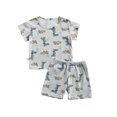 thumbnail image 1 of Kmbangi Vêtements de Loisirs pour Tout-Petits Manches Courtes Col Rond Hauts Shorts, 1 of 9