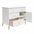 thumbnail image 2 of Valentina Asymmetrical 3 Drawer / 1 Door Convertible Dresser , White, 2 of 9
