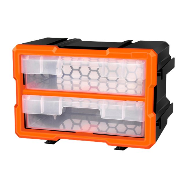 DOLITY Hardware Box Storage Small Tool Organizer Case with Compartments Plastic Toolbox B