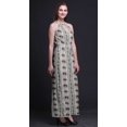 thumbnail image 3 of Bimba Floral Ladies Crew Neck Waist String Print Maxi Dress with Side Slits Summer Wear-X-Large, 3 of 6
