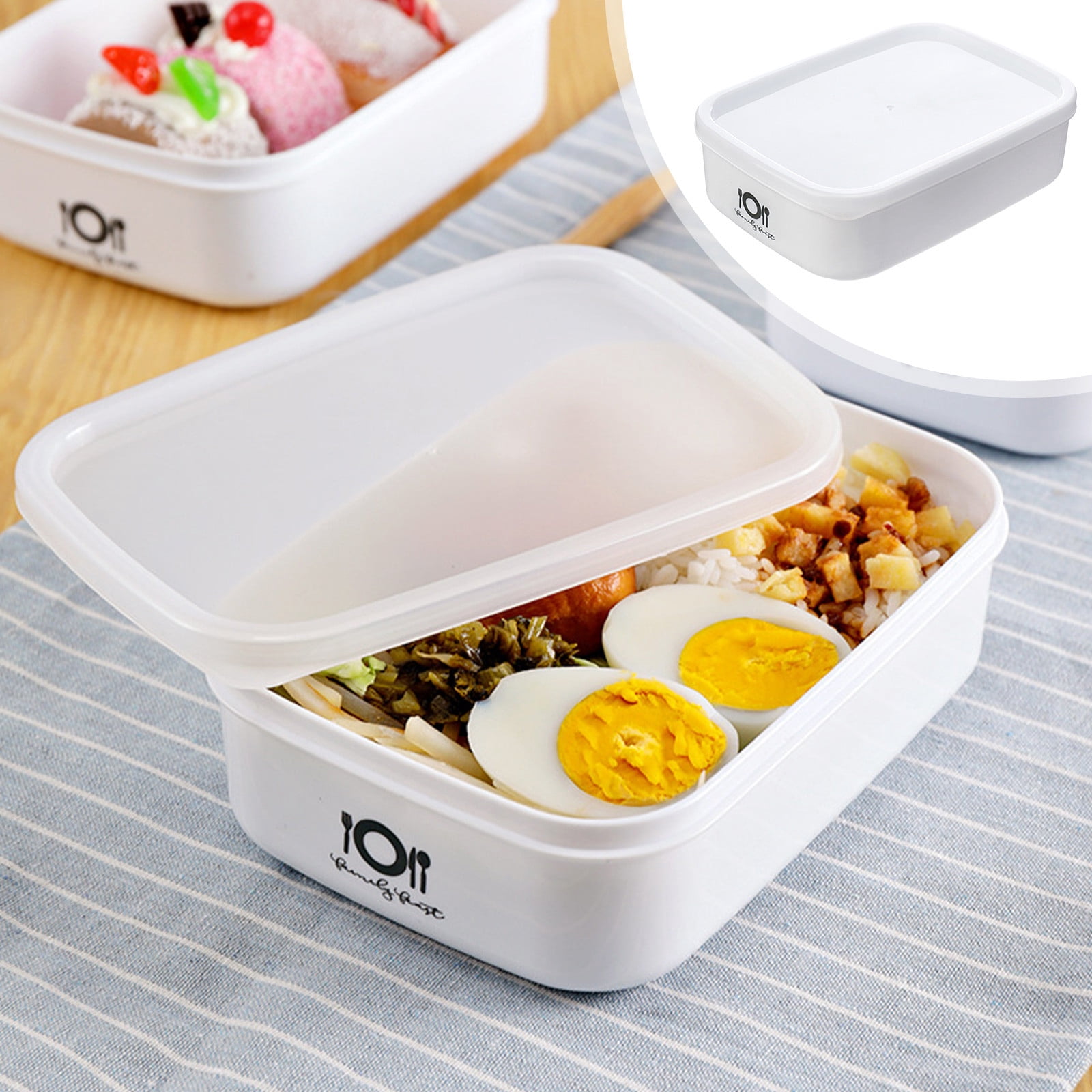 Food Storage Container With Lid Two Capacities Plastic Food Container With Lid For Kitchen Storage And Organization Leak-proof