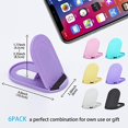 thumbnail image 2 of Support de Cellulaire, Lot de 6 Support de Cellulaire Pliable de Bureau Réglable Universel Multi-Angle pour Bureau Tablette iPad Mini iPhone X/8/7 Plus/7/6s/6 Samsung Galaxy, Noir, Blanc, Bleu Lot de 6, 2 of 5