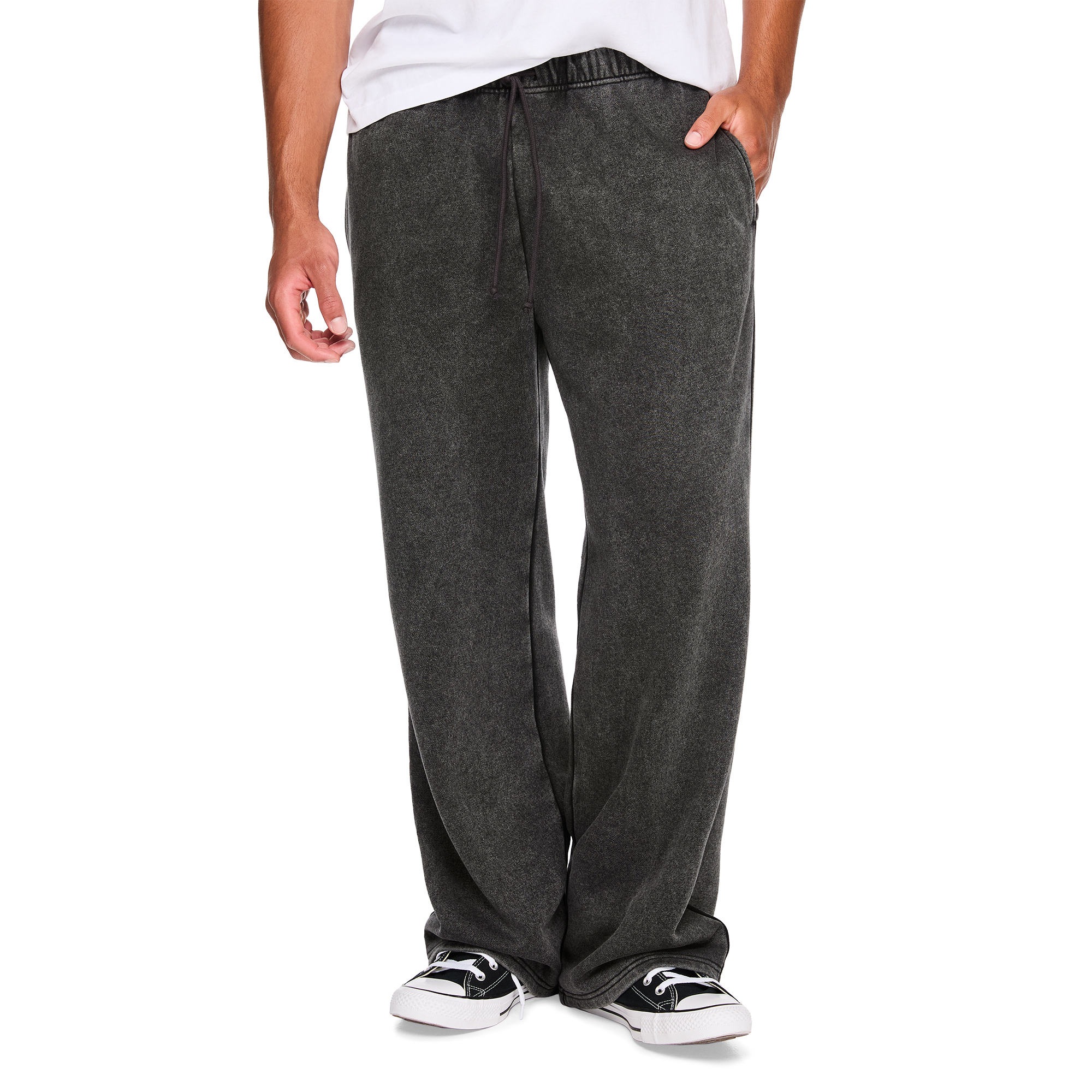 No Boundaries Men's Washed Straight Leg Jogger