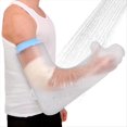 thumbnail image 2 of Waterproof Cast Covers for Shower Arm Cast Protector for Adult Water Proof Reusable Sleeve Dry Bag Wound Cover,1 * Waterproof Cast Covers,Transparent & Blue, 2 of 8