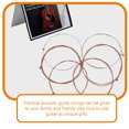 thumbnail image 2 of 6 Pcs Cordes de Guitare Acoustique en Acier Inoxydable pour Instrument de Musique, 2 of 8