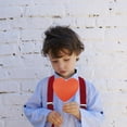 thumbnail image 3 of FONDOTIN 1 Ensemble Bretelles et Nœud Papillon Bébé Métal Rouge Foncé Mode Serrage Fort pour Enfants, 3 of 4