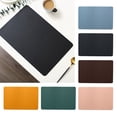 thumbnail image 1 of up to 65% off Iumwxz 17.71X11.81inch Rectangular Solid Colour Faux Leather Placemats Coffee Mats Dish Mat Kitchen Table Mats Easy to Clean Kitchen Table Mats Table Decor Dorm Decor, 1 of 8