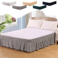 thumbnail image 1 of Wzzjkit Non Slip Bed Skirts for Queen Beds, Elastic Drooping Ruffles Easy Fits Wrinkle & Fade Resistance Luxurious Fabric Machine Washable, Bed Skirting Queen Size, 1 of 7