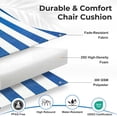 thumbnail image 4 of Aoodor High Back Tufted Patio Chair Cushions Set of 2 for Outdoor Rocking Chairs, 47 x 21 x 2.4 Inch Patio Seat Cushions for Dining Chairs, Adirondack Chairs, Blue Stripe, 4 of 7
