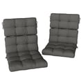 thumbnail image 1 of Outsunny Outdoor Chair Cushion with Ties, Button Tufted for Garden, Grey, 1 of 10