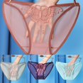 thumbnail image 3 of Lefu Women Underwear Lace Mesh Comfortable See-through Breathable Large Size Briefs, 3 of 9