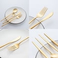 thumbnail image 4 of Amdohai 24Pcs Stainless Steel Dinnerware Set Kitchen Cutlery Set Knife Fork Spoon Flatware Tableware Minimalist Silverware, 4 of 8