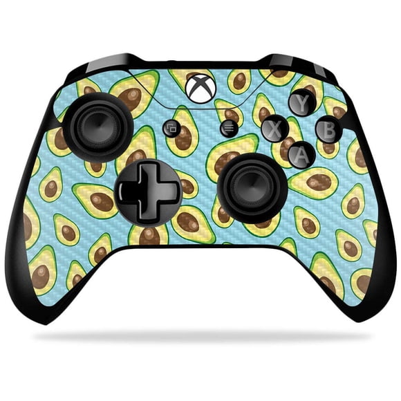 MightySkins Carbon Fiber Skin for Microsoft Xbox One X Controller - Blue Avocado | Protective, Durable Textured Carbon Fiber Finish | Easy to Apply, Remove, and Change Styles | Made in The USA