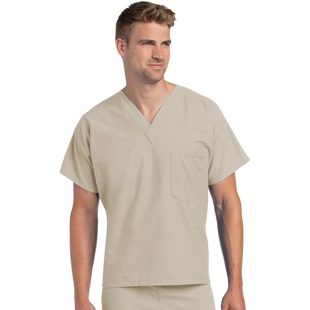 Landau Haut de Sarrau Médical pour Homme Standard Réversible à 1 Poche Coupe Classique Décontractée Durable à Col en V 7502