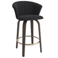 thumbnail image 1 of Modern Velvet and Wood 26" Counter Stool in Black, 1 of 7