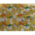 thumbnail image 4 of oneOone Georgette Viscose Yellow Fabric Cloud & Bird Cartoon Sewing Craft Projects Fabric Prints By Yard 42 Inch Wide, 4 of 4