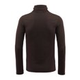 thumbnail image 3 of INSPIRE CHIC Chandails pour Hommes, Chandail à Col Roulé, Manches Longues, Extensible, Coupe Ajustée, Hauts 34 Brun, 3 of 7
