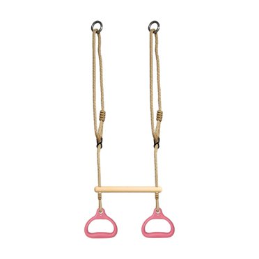 Siruishop Trapeze Bar Stable Sturdy Portable Swing Set for Indoor Outdoor Use Home Gym Pink