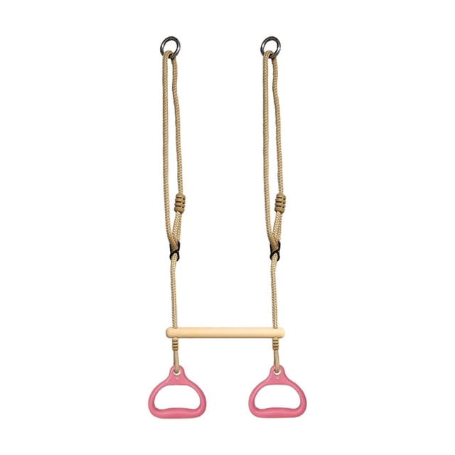 Lipstore Barre de Trapèze Stable Robuste Balançoire Portable pour Usage Intérieur Extérieur Gym à Domicile Rose