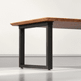 thumbnail image 2 of Set of 2 AnthroDesk Carbon Steel Metal Table Legs. for Dining Room, Patio, Coffee Table, Office, Home Office with Matte Black Powder Coating (RECTANGULAR-28), 2 of 8