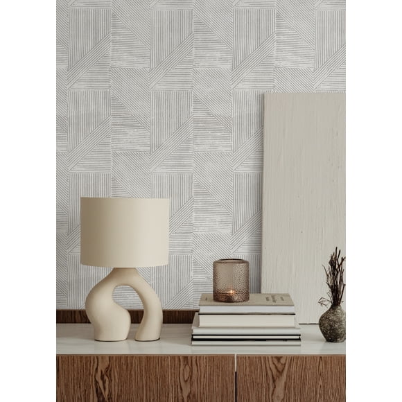 Better Homes & Gardens Grey Posey Peel and Stick Wallpaper, 30.75 Sq. ft