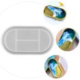 thumbnail image 2 of Miangastore Moules en Résine Époxy Plateau Blanc Silicone Lot de 1 7.3x3.9x0.7In, 2 of 9