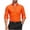 Orange, variant on Timegard Men’s Dress Shirts Long Sleeve Loose Fitting Stretch Work Shirts Tops Business Casual Button down Shirt,White,L