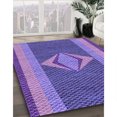 thumbnail image 3 of Ahgly Company Tapis d'Intérieur Lavable en Machine Carré Violet Améthyste Transitionnel, 4 Pieds Carré, 3 of 7