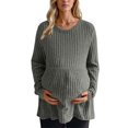 thumbnail image 1 of yoeyez Tunique en Tricot pour Femmes, Chandails à Manches Torsadées Patchwork, Col Ras du Cou Raglan, Chemises à Manches Longues, Hauts de Mode d'Automne 2024, Vert m, 1 of 7