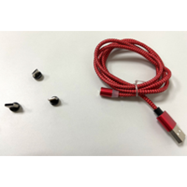 Charging Cable Phone Braided Detachable Cord USB 360 Degree cable USB Rotating Cable, Red, Cable, Replacement for iOS Connector