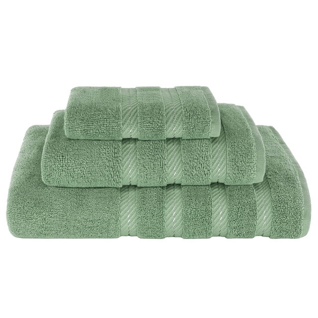 American Soft Linen 3 Piece, 100% Genuine Turkish Cotton Premium & Luxury Towel Sets - Sage Green