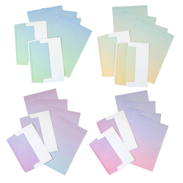 Gkeoshab Office&Craft&Stationery 6 Packs Stationery Paper Set (4 Double Stationery Writing Papers 2 Matching Envelopes) Four Gradients 4 Design (Morandi Color) Home & Garden